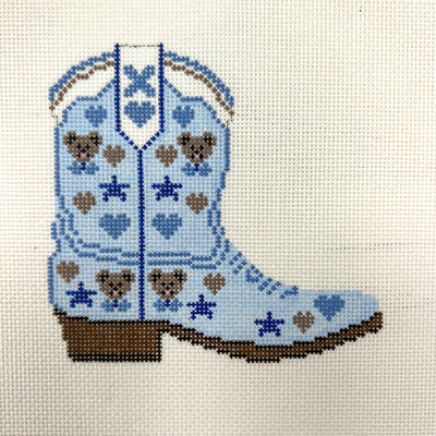 Boot Scoot - Pink or Blue Needlepoint Canvas