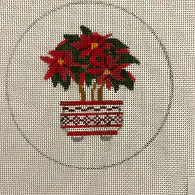 Winter Topiary Ornament & Stitch Guide Needlepoint Canvas