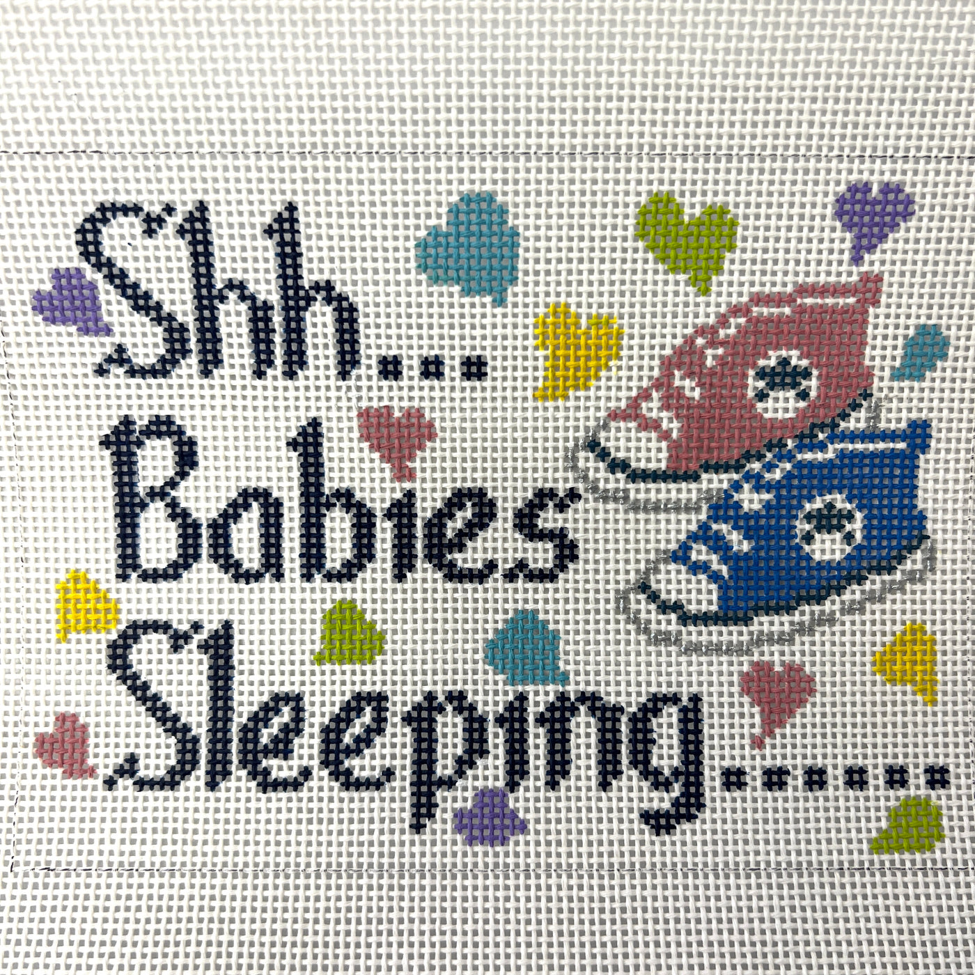 Baby Sleeping - Twins Needlepoint Canvas
