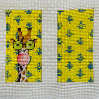 Bubble Gum Giraffe Eyeglass Case Needlepoint Canvas
