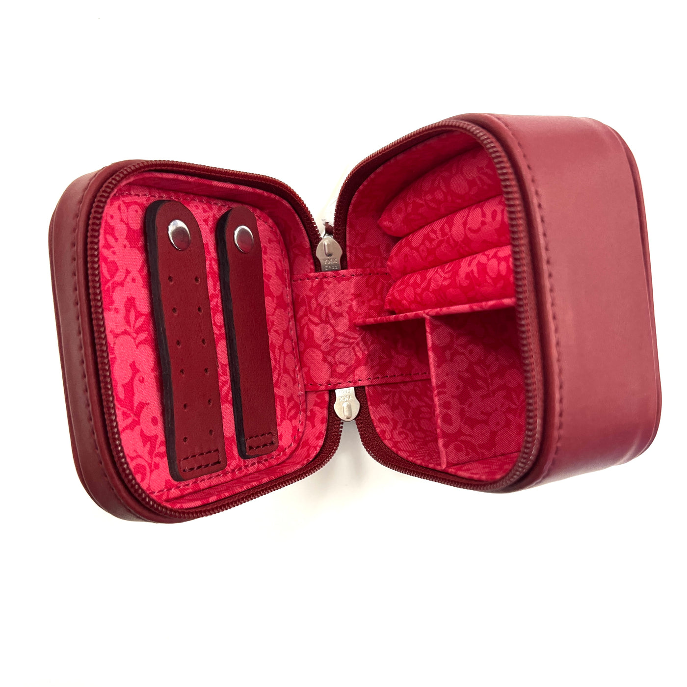 Leather Square 4" Zippered Jewelry Cases