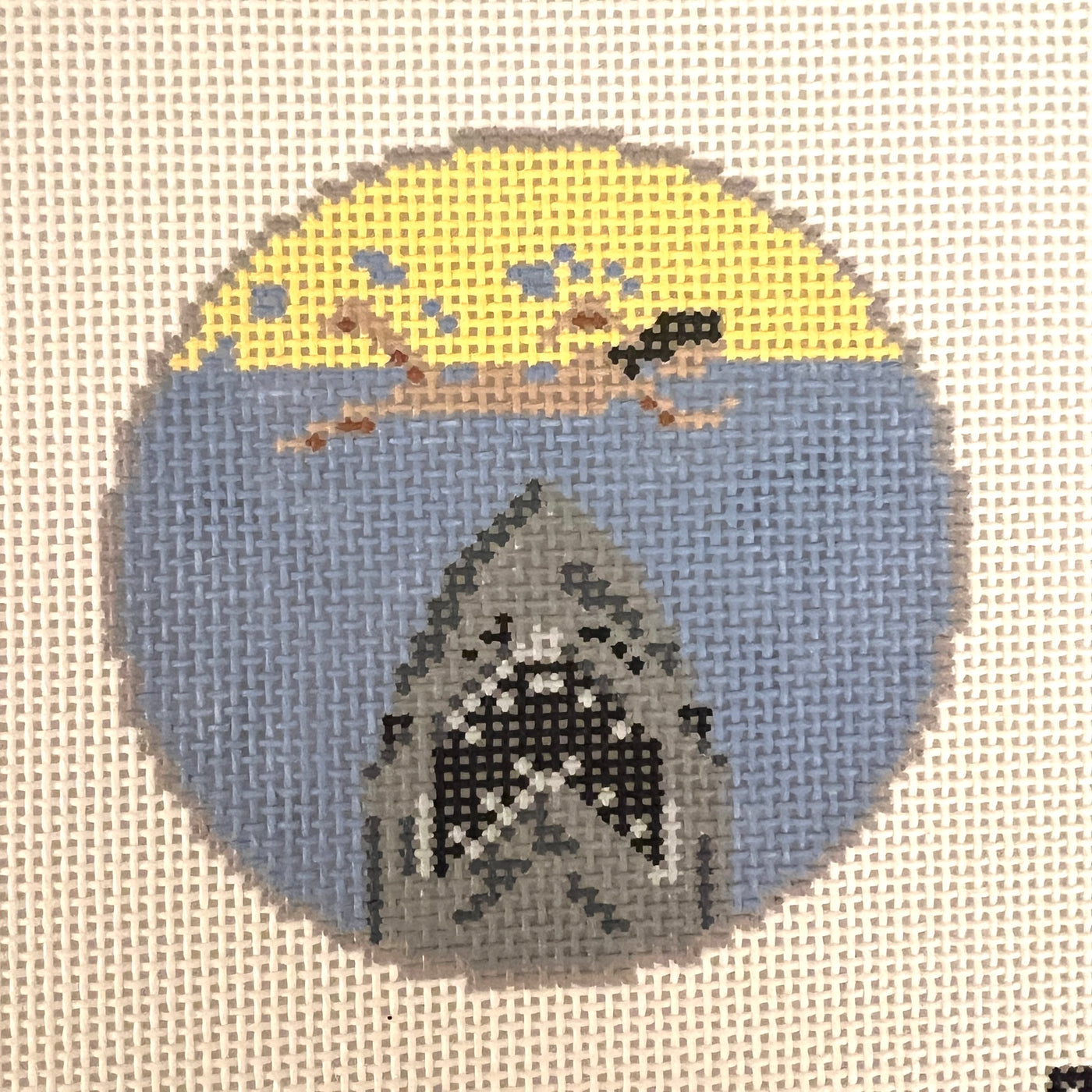 Jaws Poster Needlepoint Canvas