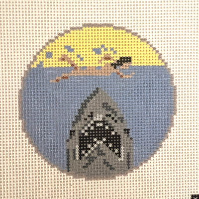 Jaws Poster Needlepoint Canvas