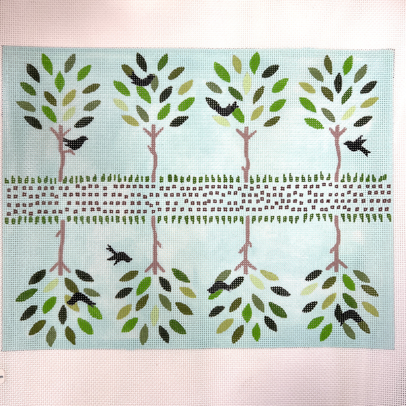 Spring Trees Clutch Needlepoint Canvas
