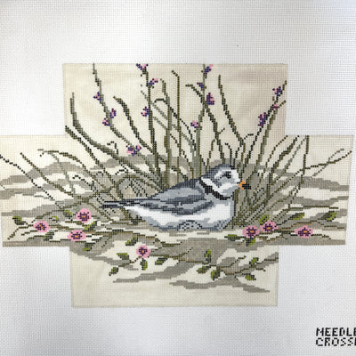 Piping Plover Brick Cover Needlepoint Canvas