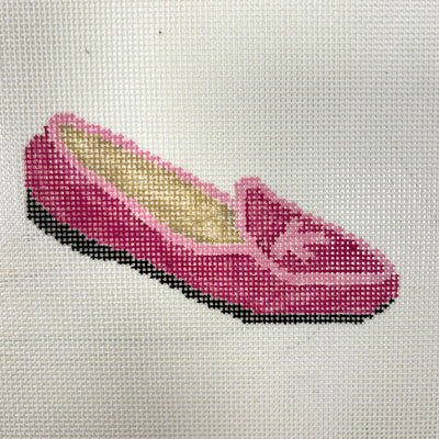Pink Belgian Loafer Ornament Size Needlepoint Canvas