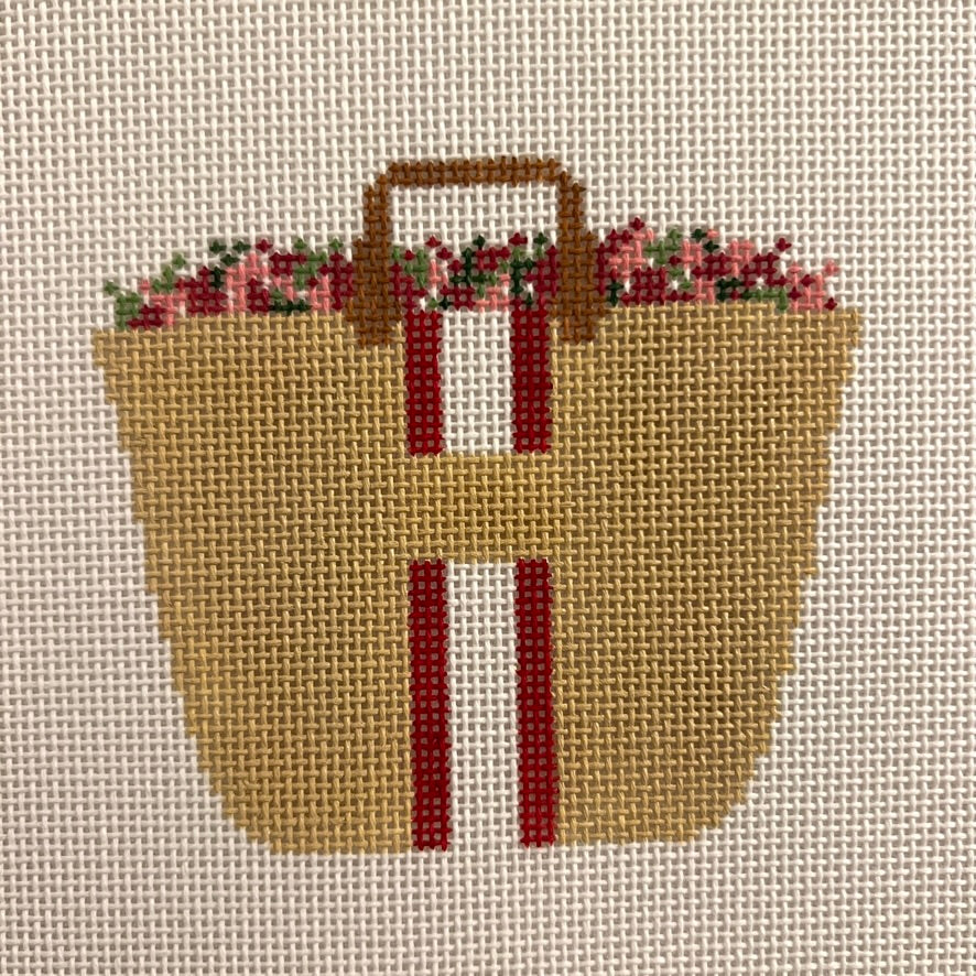 Holiday Basket Needlepoint Canvas