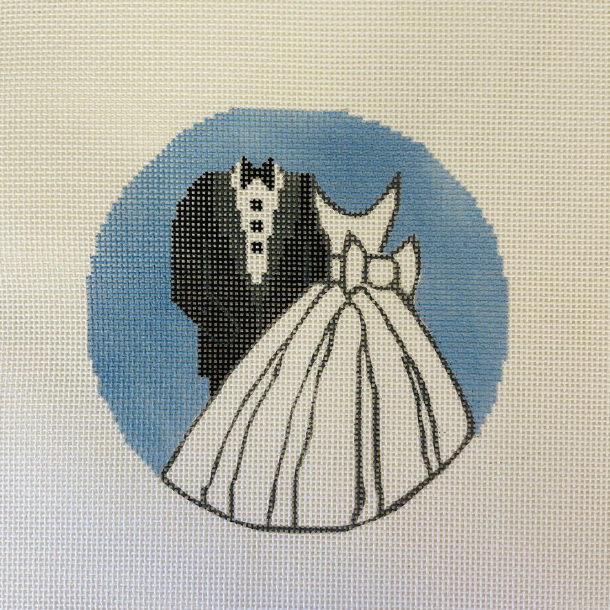 Suit & Gown Ornament Needlepoint Canvas
