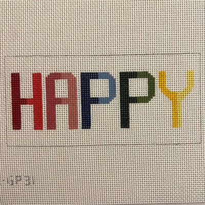 Happy Eyeglass Case Needlepoint Canvas