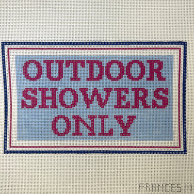 Outdoor Showers Only Needlepoint Canvas