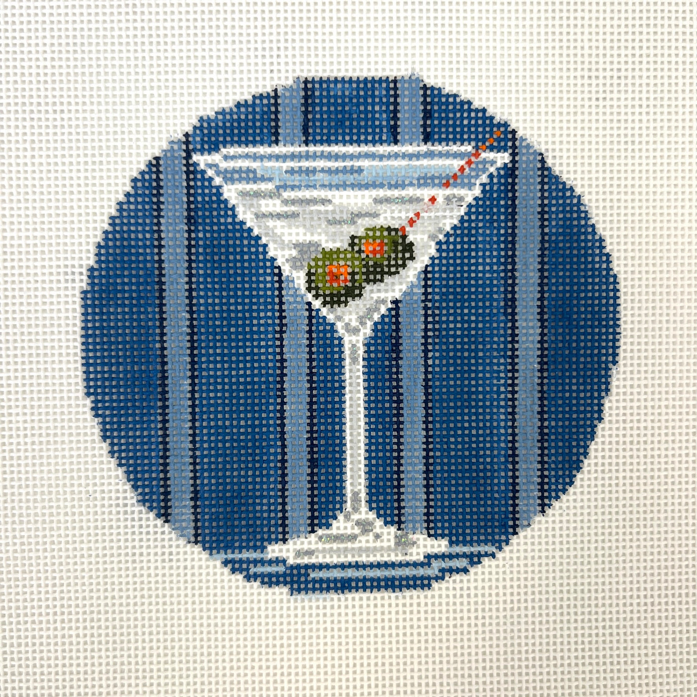 Martini Round/Coaster Needlepoint Canvas