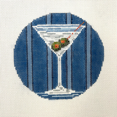 Martini Round/Coaster Needlepoint Canvas