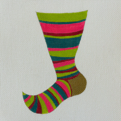 Jester Sock Ornament Needlepoint Canvas