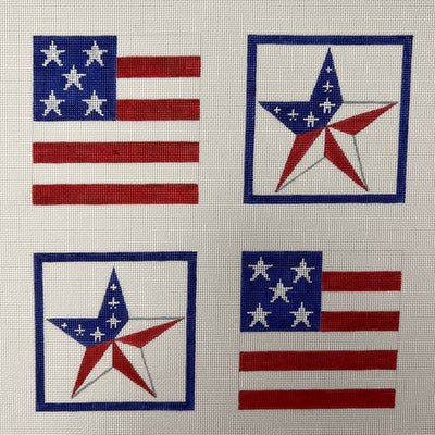 Patriotic Coasters Needlepoint Canvas