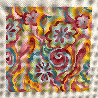 Pucciesque Floral Square Needlepoint Canvas