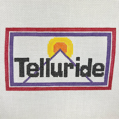 Telluride Ski Badge Needlepoint Canvas