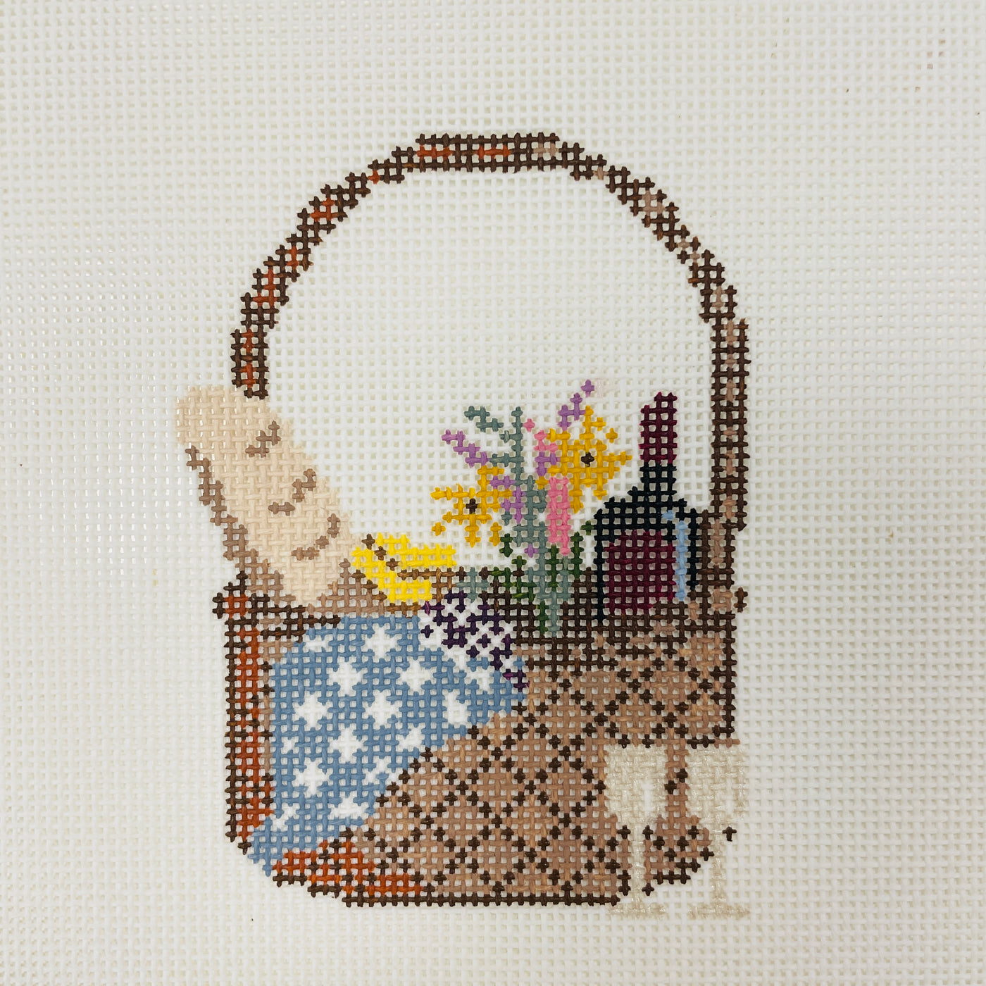 Picnic for Two Ornament Needlepoint Canvas