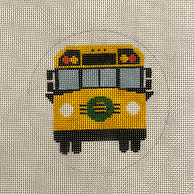 School Bus Ornament Needlepoint Canvas