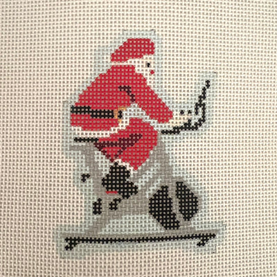 Sporty Santa Spinning Ornament - 13 or 18 Mesh