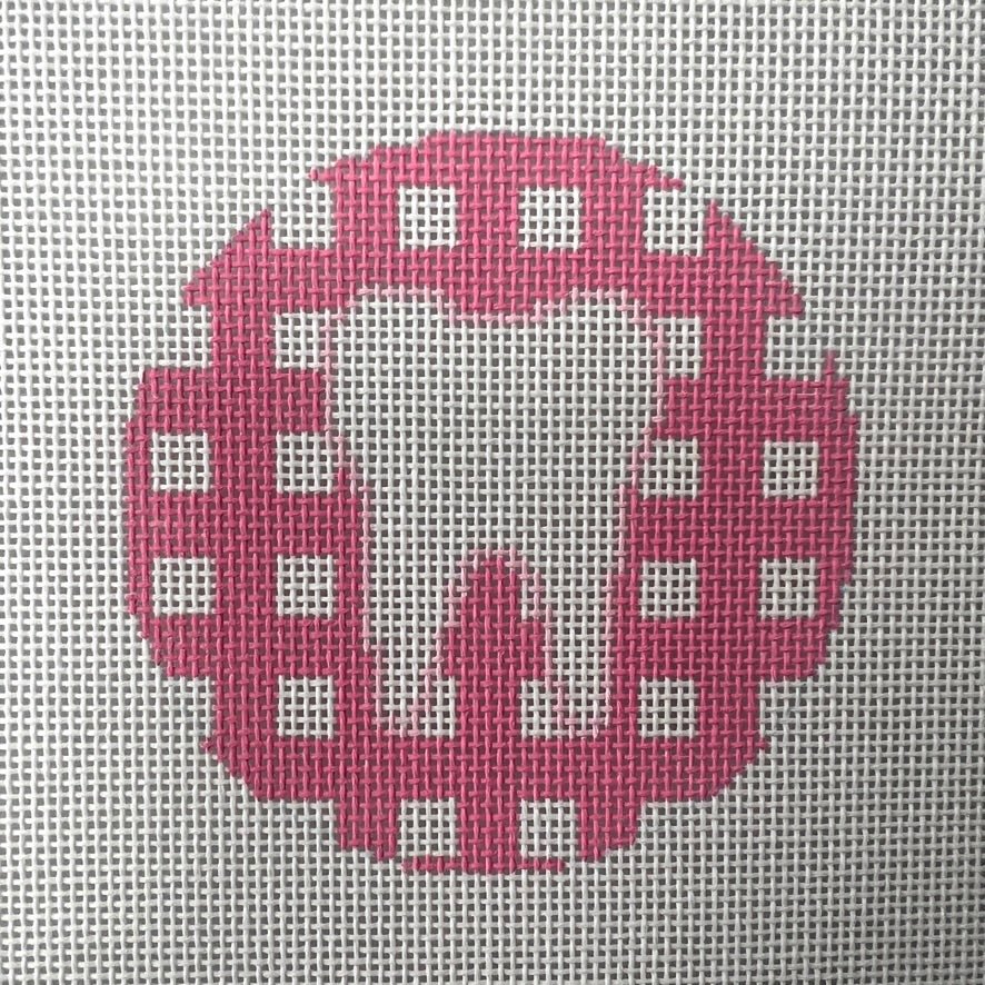 Tooth Ornament - Pink Needlepoint Canvas