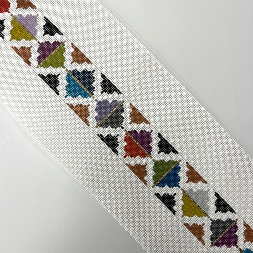 Color Collaboration Patterned Strap Needlepoint Canvas