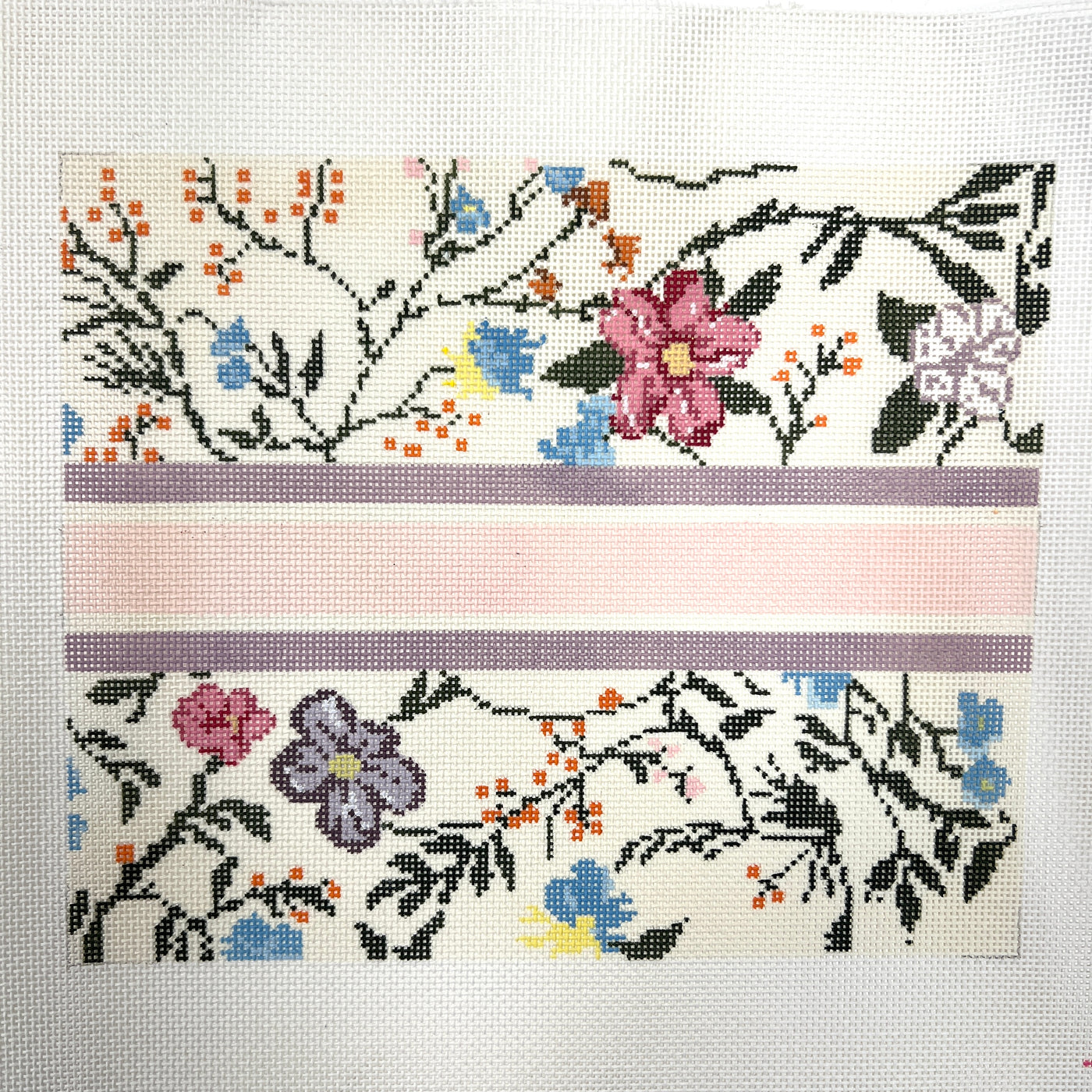 Floral Case/Large Clutch Needlepoint Canvas