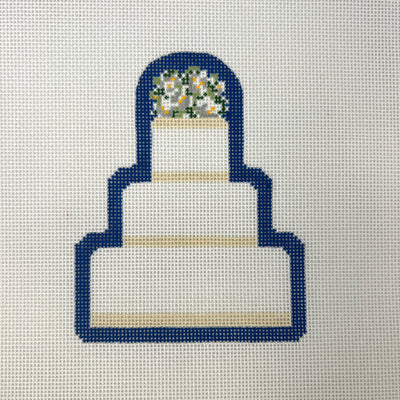 Megan Wedding Cake Needlepoint Canvas