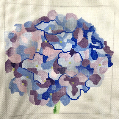 Blue Hydrangea 8" Needlepoint Canvas