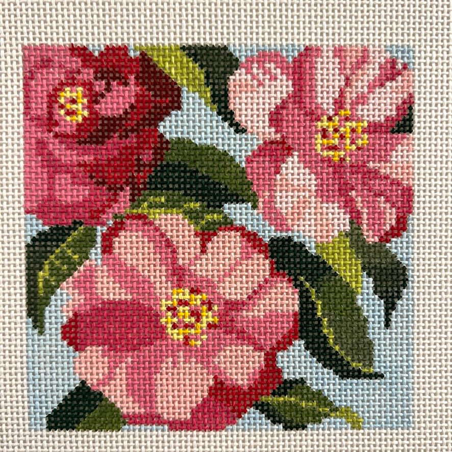 Camellia Square Needlepoint Canvas
