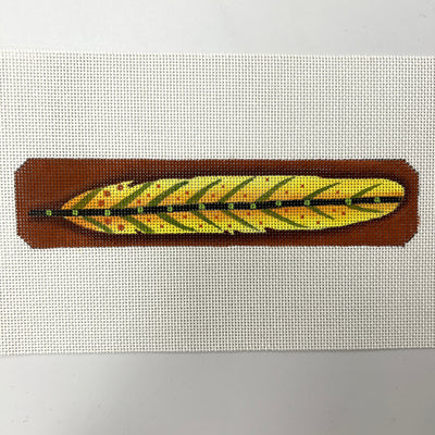 Yellow Feather Bracelet/Bookmark Needlepoint Canvas