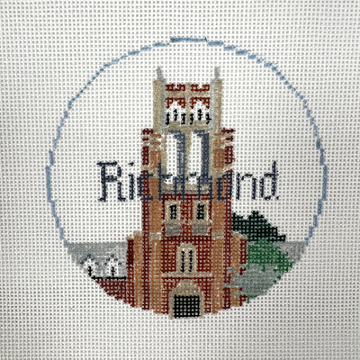 University of Richmond Round Ornament Needlepoint Canvas