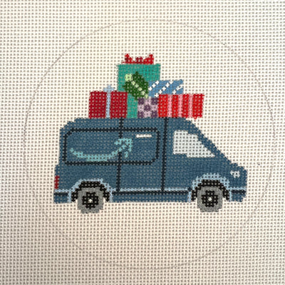 Amazon Christmas Delivery Truck Ornament Needlepoint Canvas