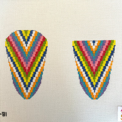 Rainbow V Scissors Case Needlepoint Canvas