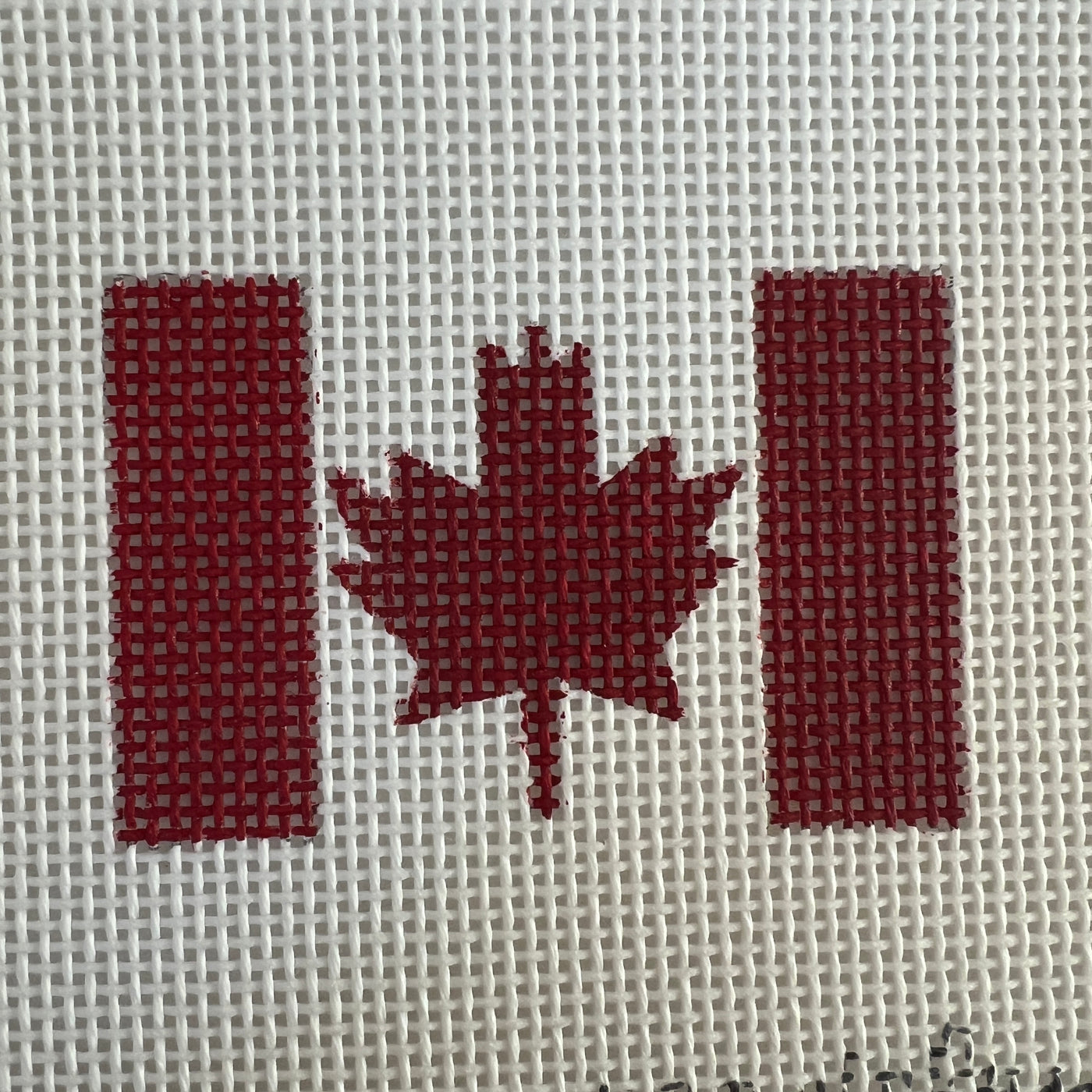 Canadian Flag Luggage Tag Needlepoint Canvas