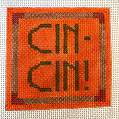 Cin-Cin Coaster Needlepoint Canvas