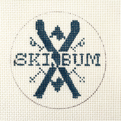 Ski Bum Ornament Needlepoint Canvas