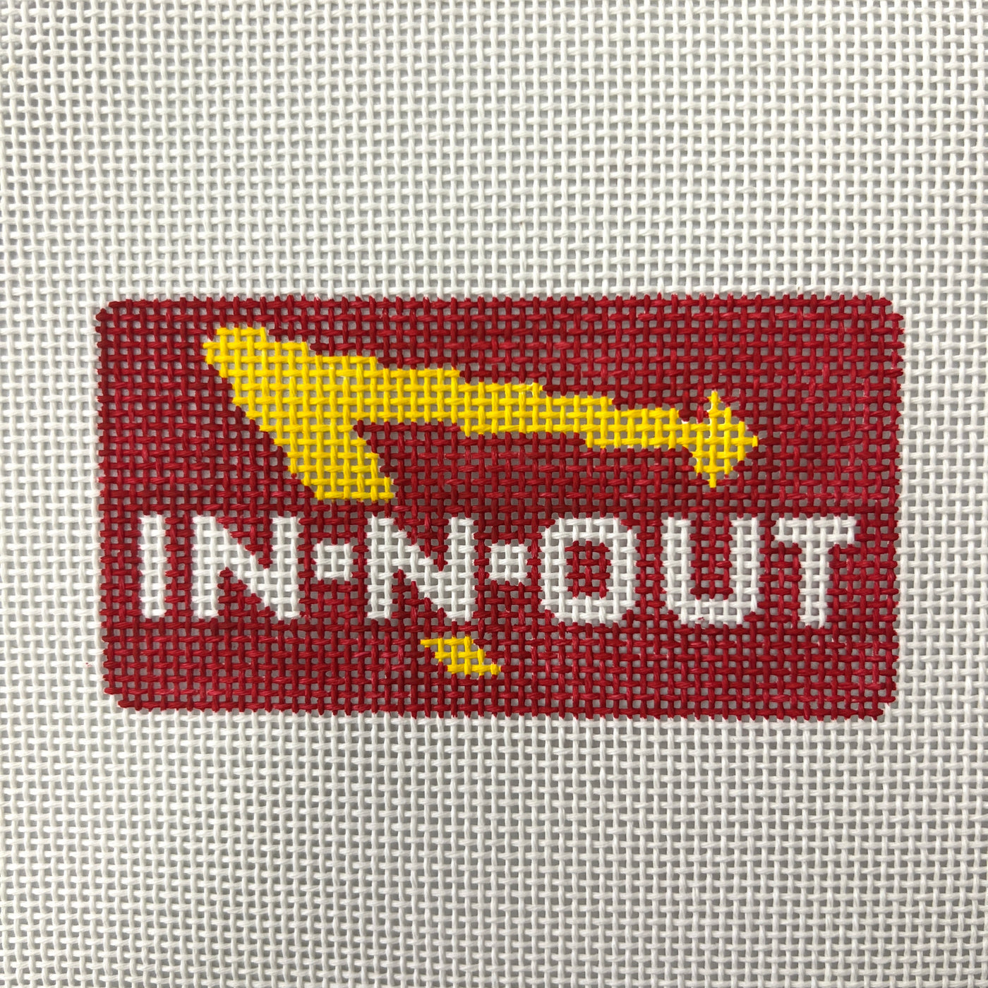 In-N-Out Sign Ornament Needlepoint Canvas