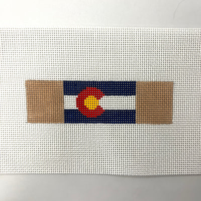 Colorado Flag Key Fob Needlepoint Canvas