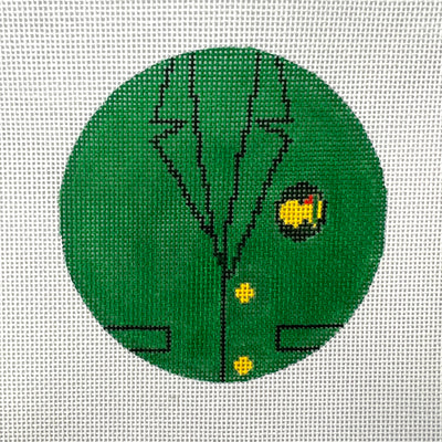 Masters Green Jacket Round Needlepoint Canvas