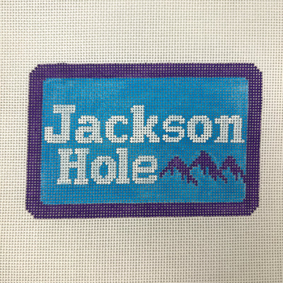 Jackson Hole Ski Badge Needlepoint Canvas