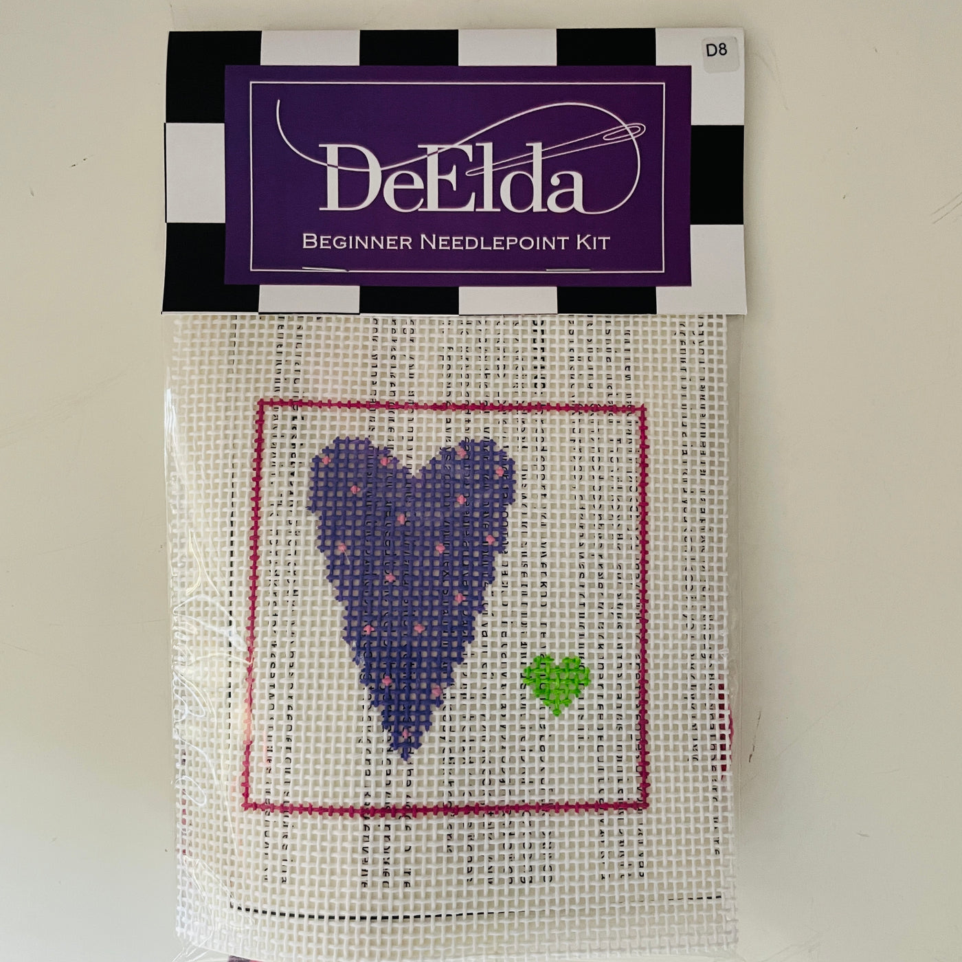 DeElda Purple & Green Hearts Kit (includes fiber)