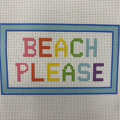 Beach Please Needlepoint Canvas