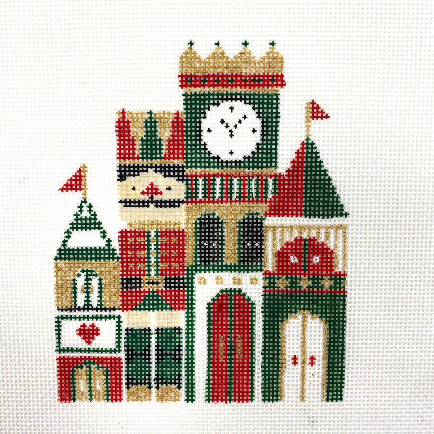 Nutcracker's Castle Ornament Audrey Wu Designs Handpainted Needlepoint Canvas