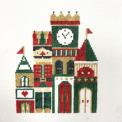 Nutcracker's Castle Ornament Audrey Wu Designs Handpainted Needlepoint Canvas