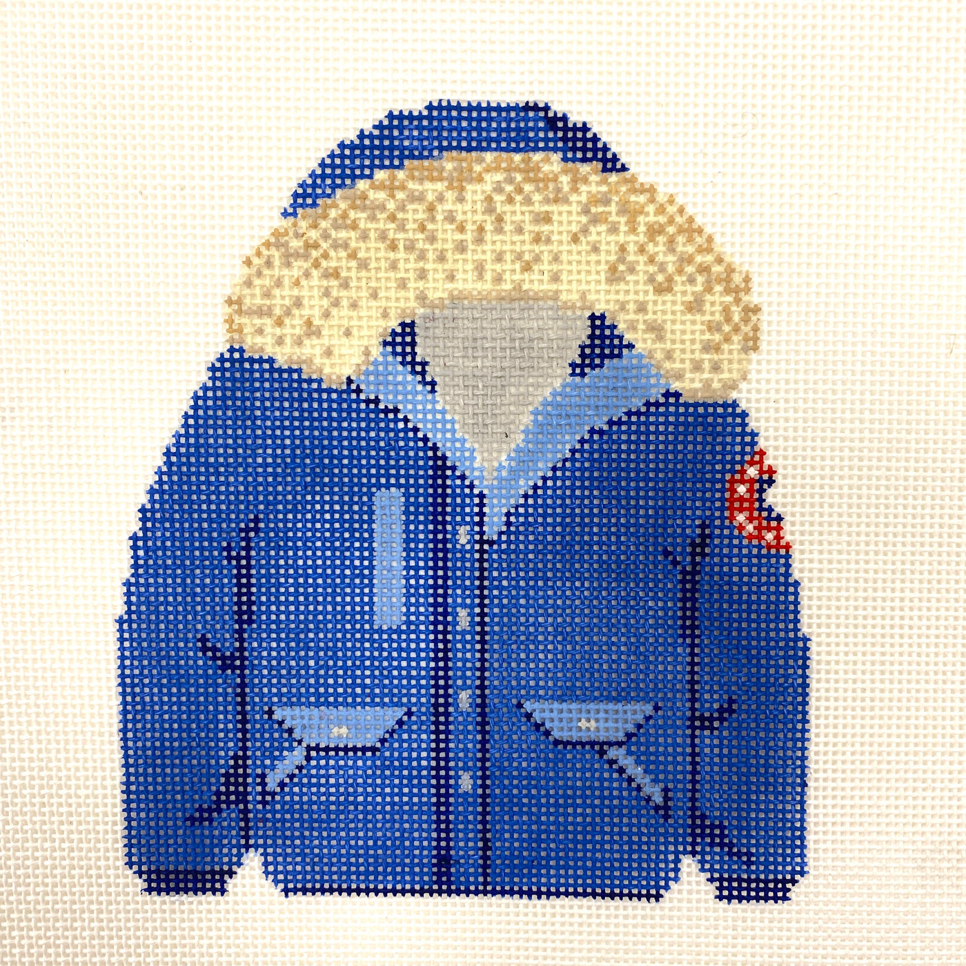 Down Jacket Audrey Wu Designs Handpainted Needlepoint Canvas