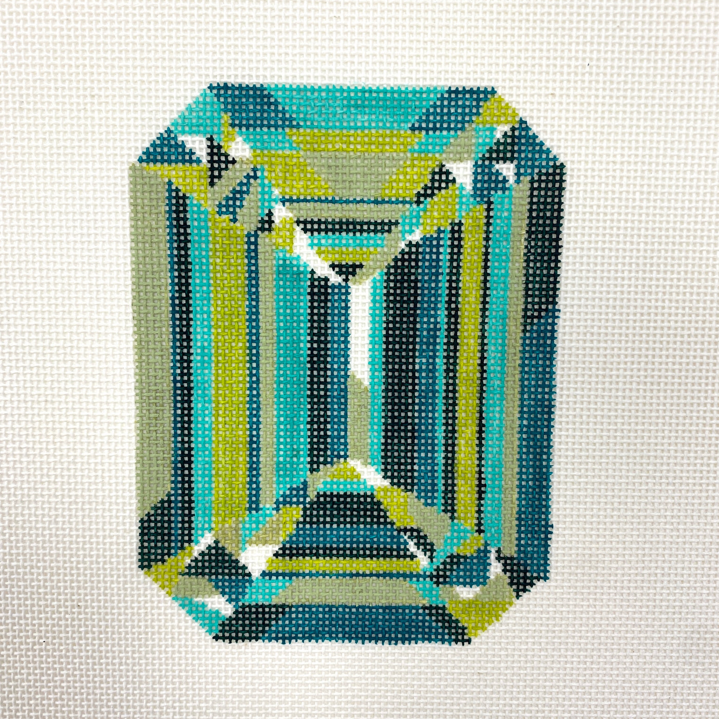 Emerald Audrey Wu Designs Handpainted Needlepoint Canvas