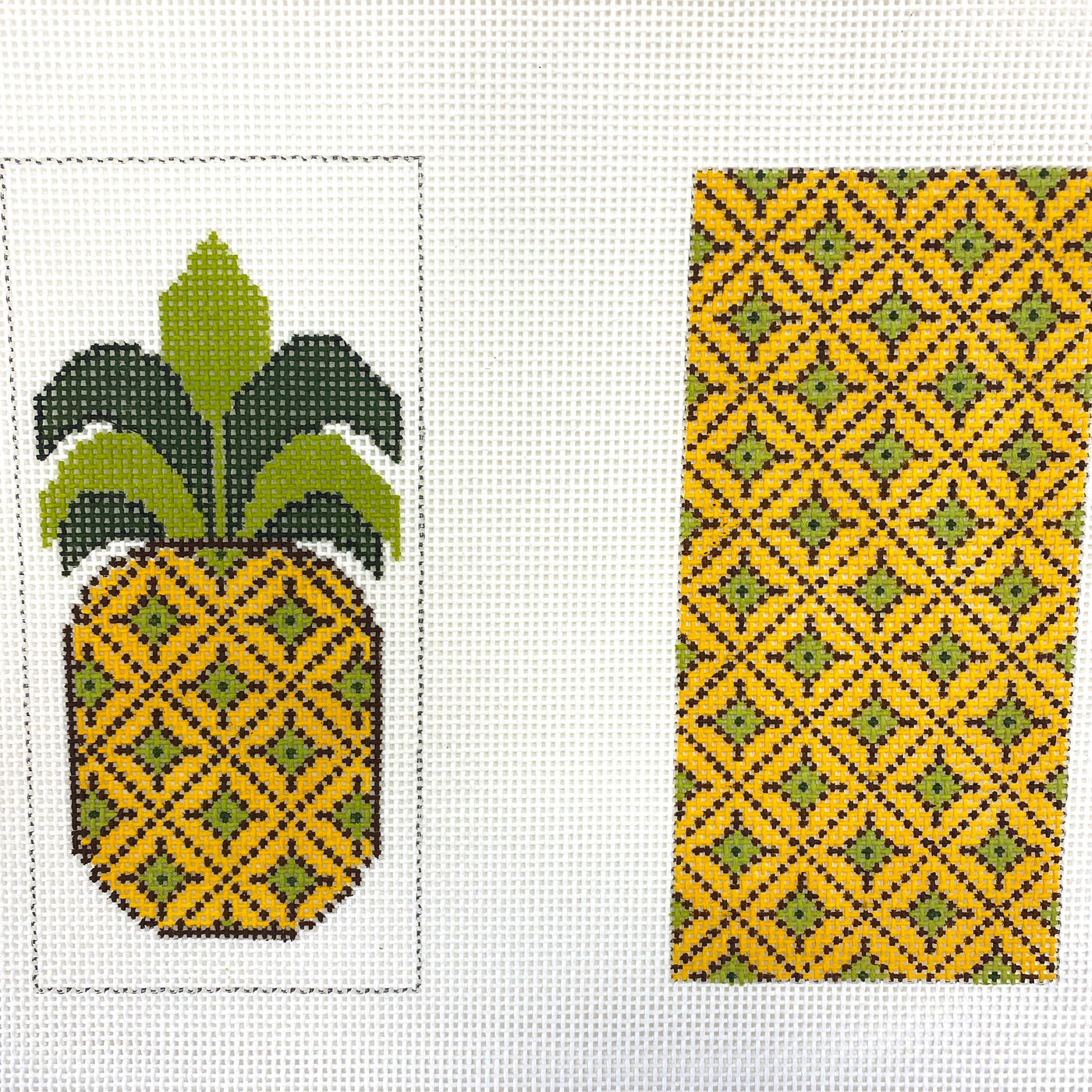 Pineapple Eyeglass Case Needlepoint Canvas