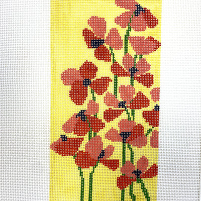 Poppies Eyeglasses Case Needlepoint Canvas