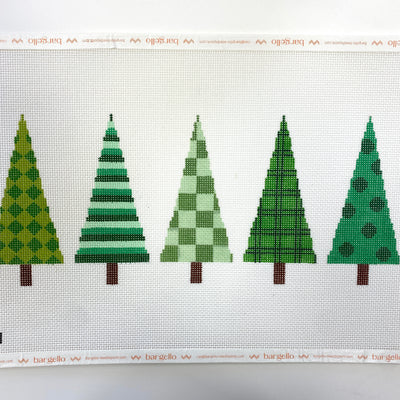 Five Green Trees Needlepoint Canvas