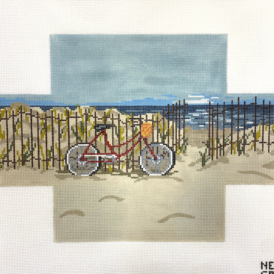 Beach Bike Brick Cover Needlepoint Canvas